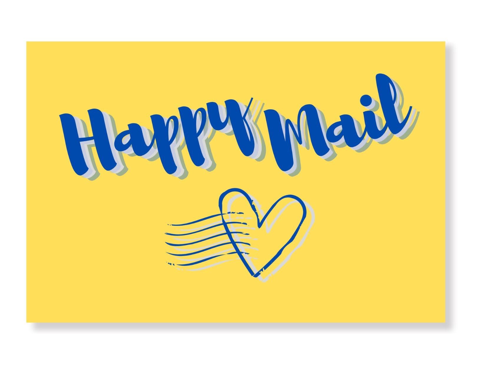 Happy Mail Postcards | Yellow | No envelopes needed