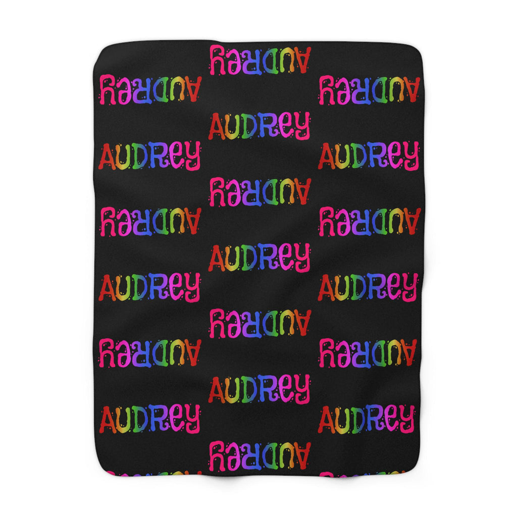 Personalized Sherpa Fleece Blanket: Custom Name, Cozy Home Decor