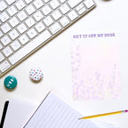 Get it off my desk Lavender Post-it Notes. Two Sizes: 4x6" and / or 3x3"