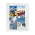 Personalized Photo Plush Blanket – Custom 4 Image Fleece Throw