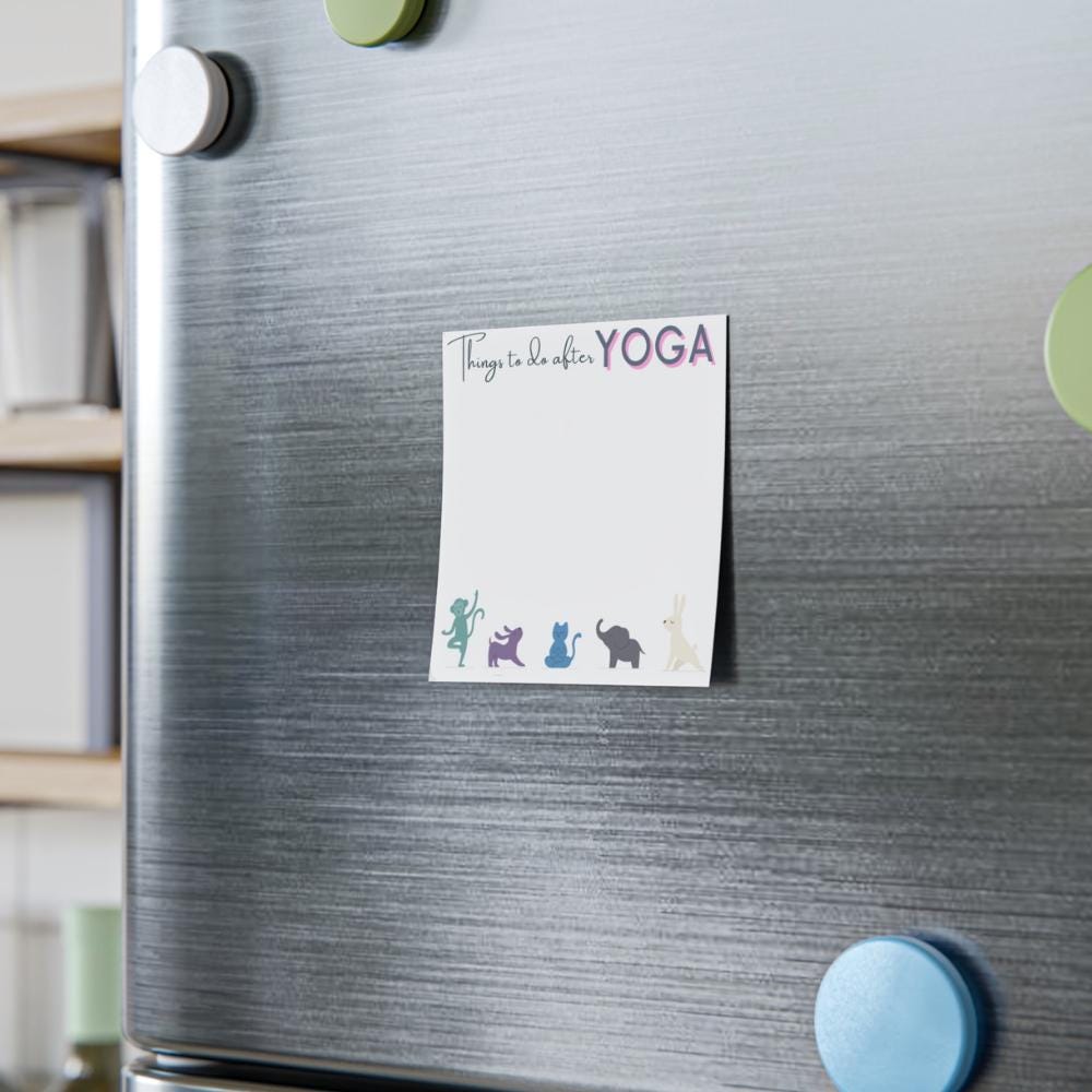 Funny Yoga Post-it Notes: To-Do List 4x6" and / or 3x3"