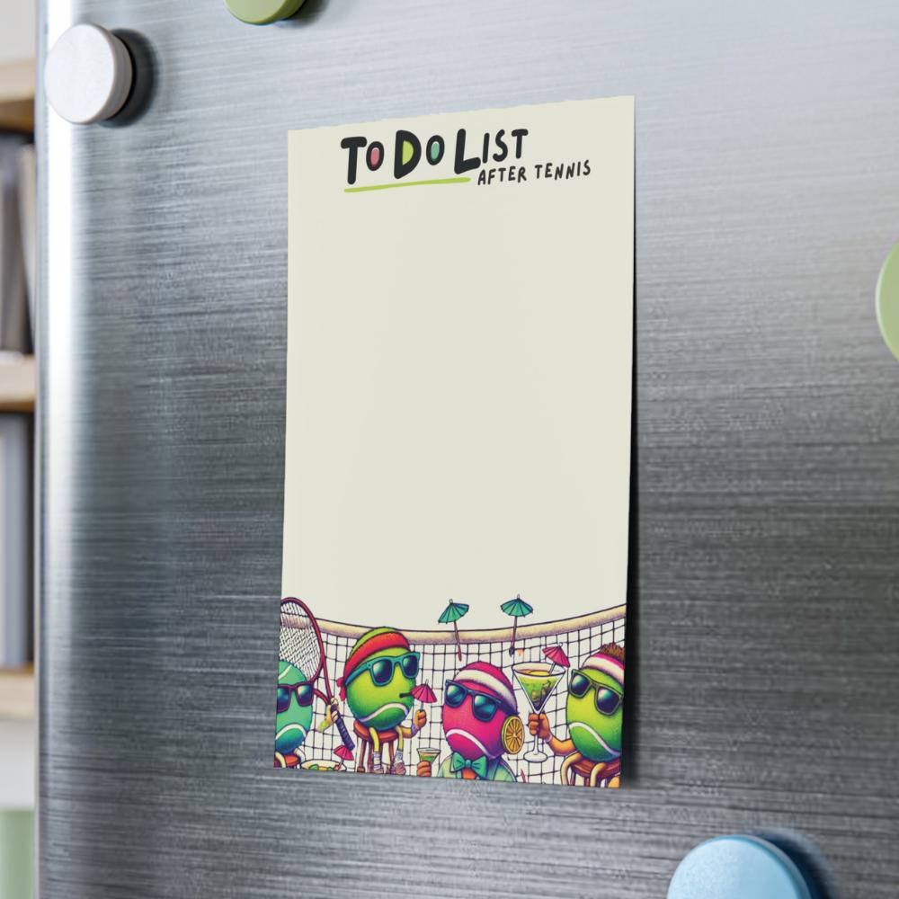 Funny Tennis Post-it Notes: Tennis Players' To-Do List 4x6"
