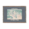 Beaver Creek Ski Resort Artistic Map Woven Blanket. Option to  Personalized