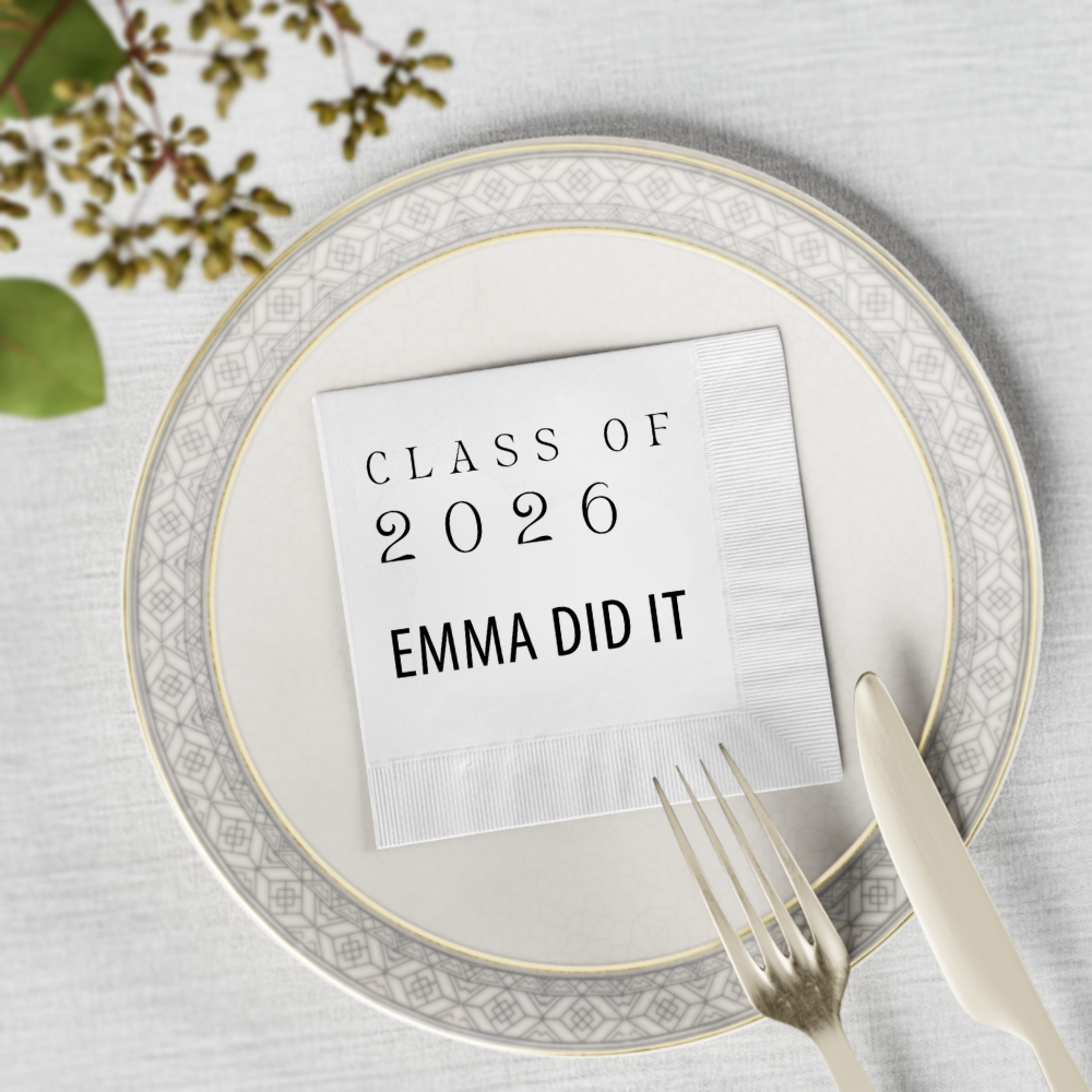 Graduation Napkins: Class of 2026