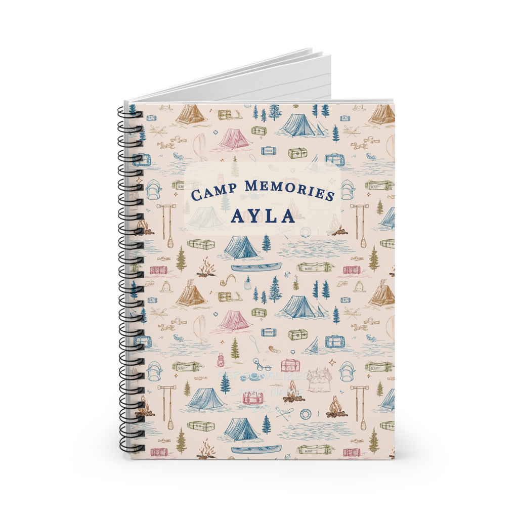 Personalized Camp Journal | Classic Camp Design | Spiral Notebook