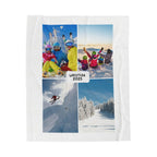 Personalized Photo Plush Blanket – Custom 4 Image Fleece Throw
