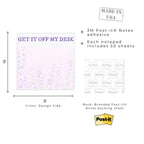 Get it off my desk Lavender Post-it Notes. Two Sizes: 4x6" and / or 3x3"