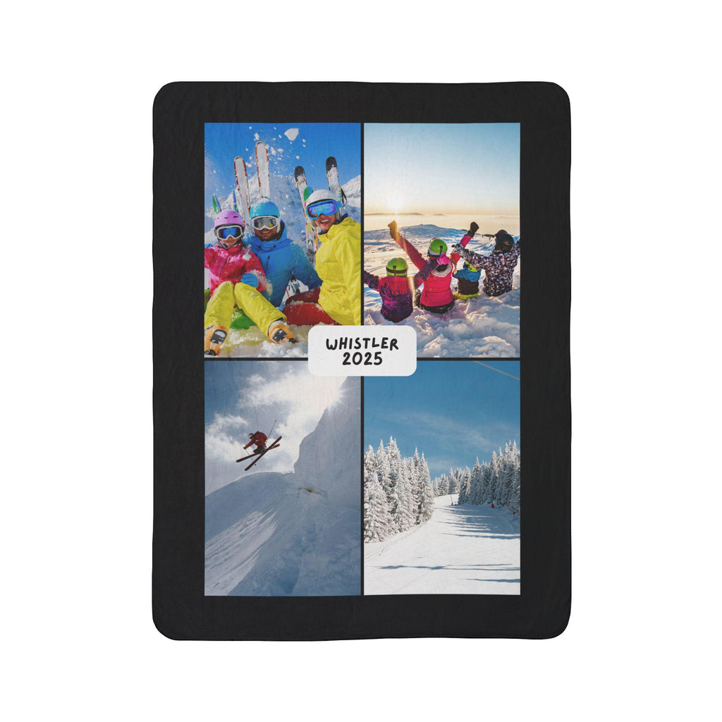 Personalized Fleece Sherpa Blanket with Custom Photos