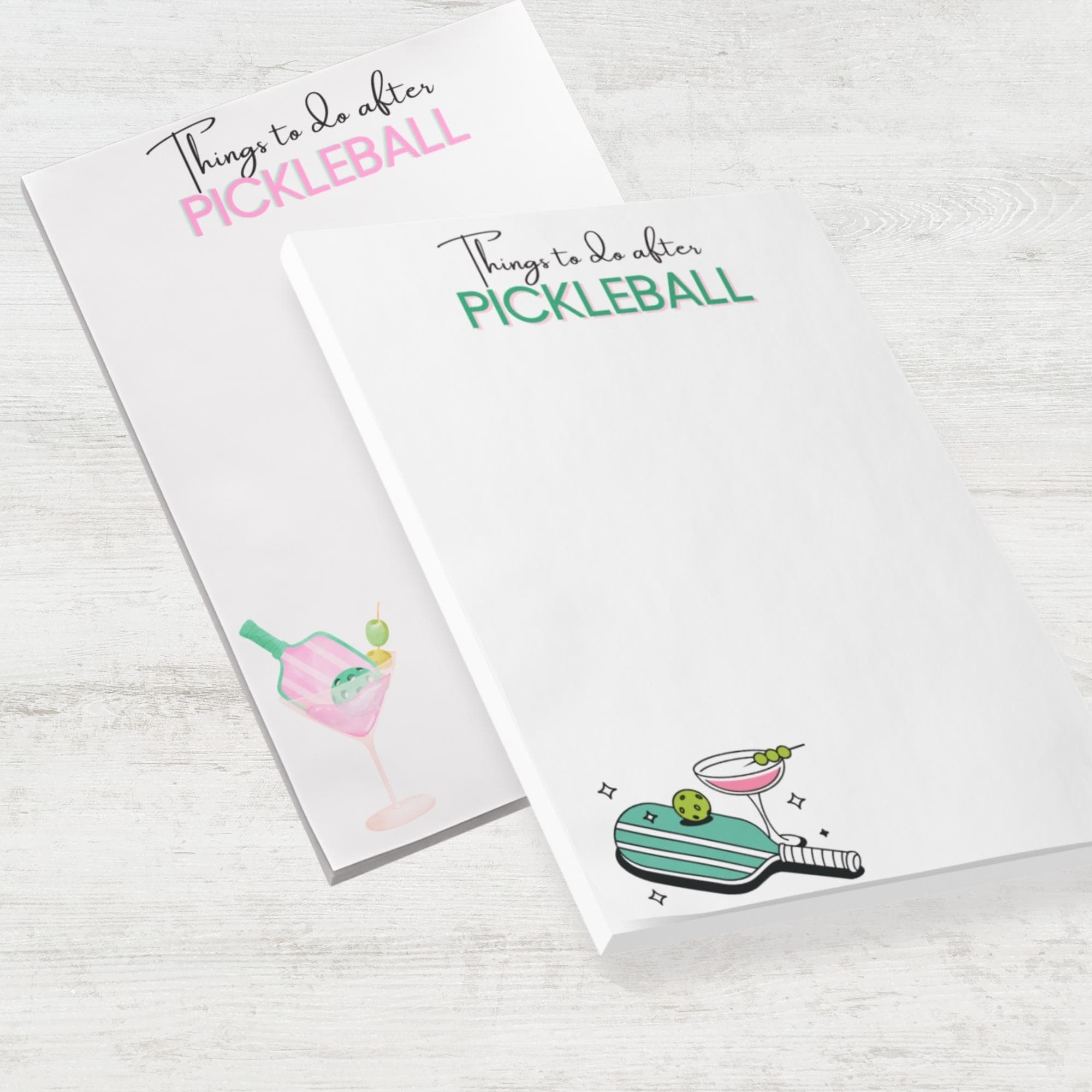 Funny Pickleball Post-it Notes: Pickleball Players' To-Do List 4x6"