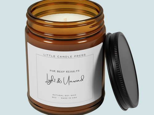 For Best Results  Light and Unwind Candle