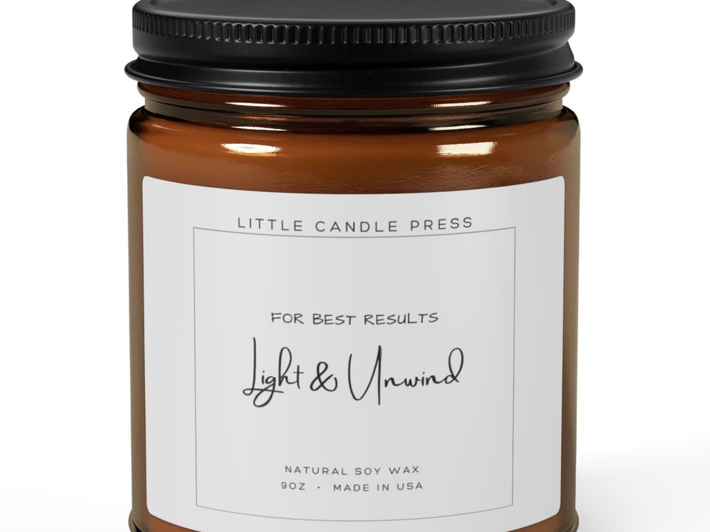 For Best Results  Light and Unwind Candle
