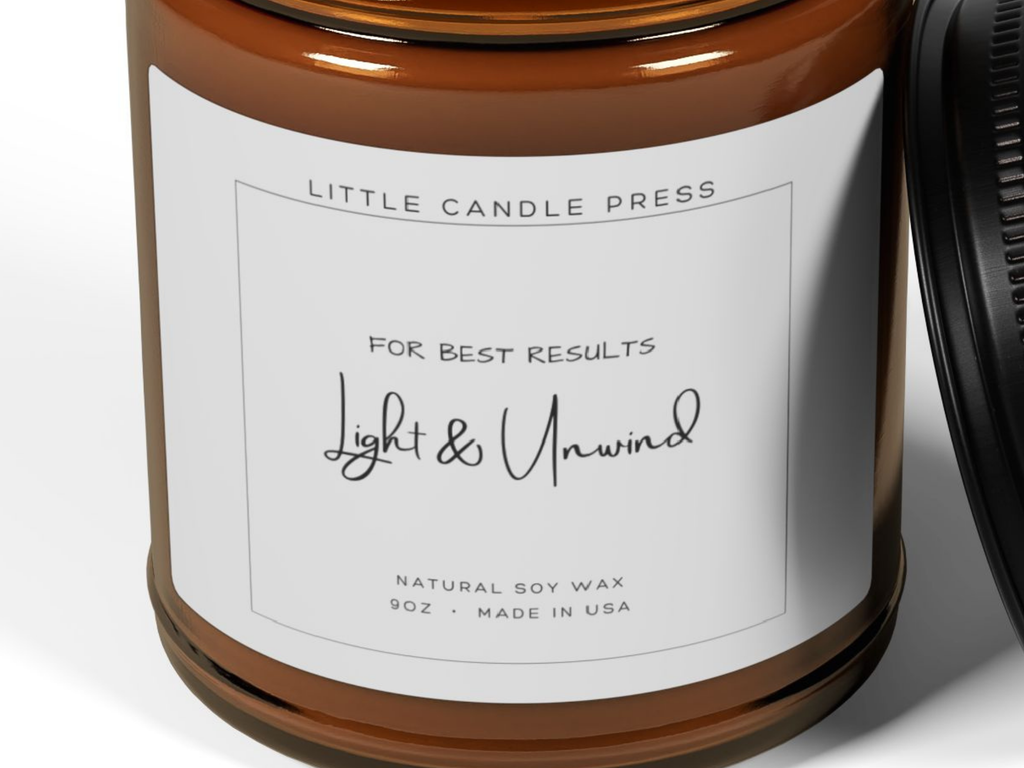 For Best Results  Light and Unwind Candle