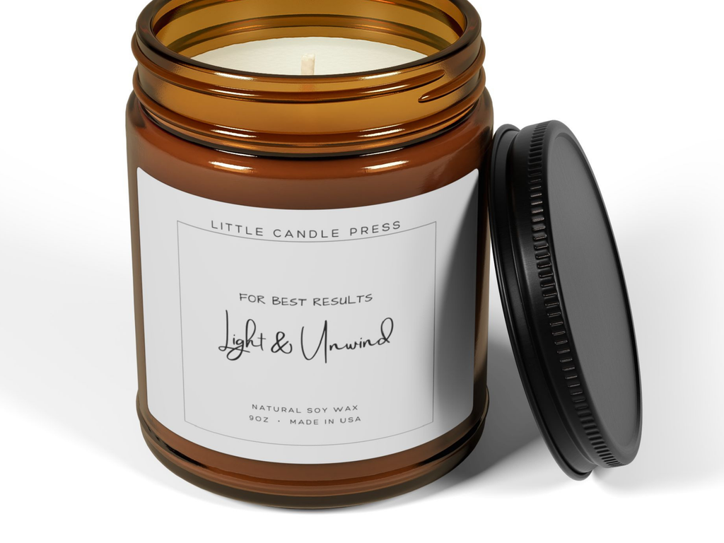 For Best Results  Light and Unwind Candle