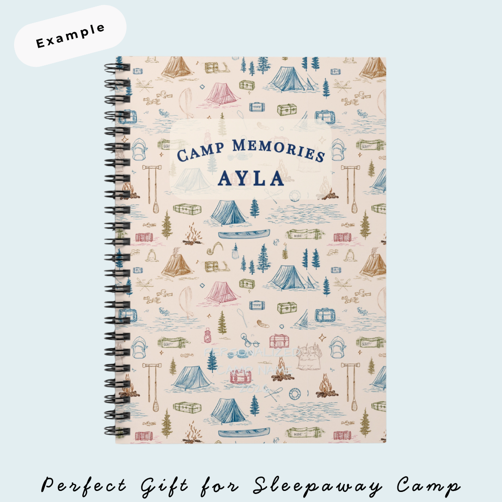 Personalized Camp Journal | Classic Camp Design | Spiral Notebook