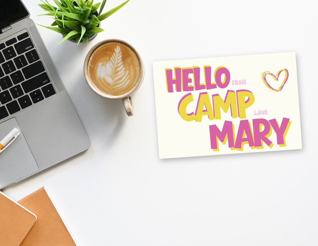 Personalized Camp Postcards: Summer Camp Care Package | Pink
