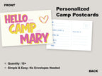 Personalized Camp Postcards: Summer Camp Care Package | Pink