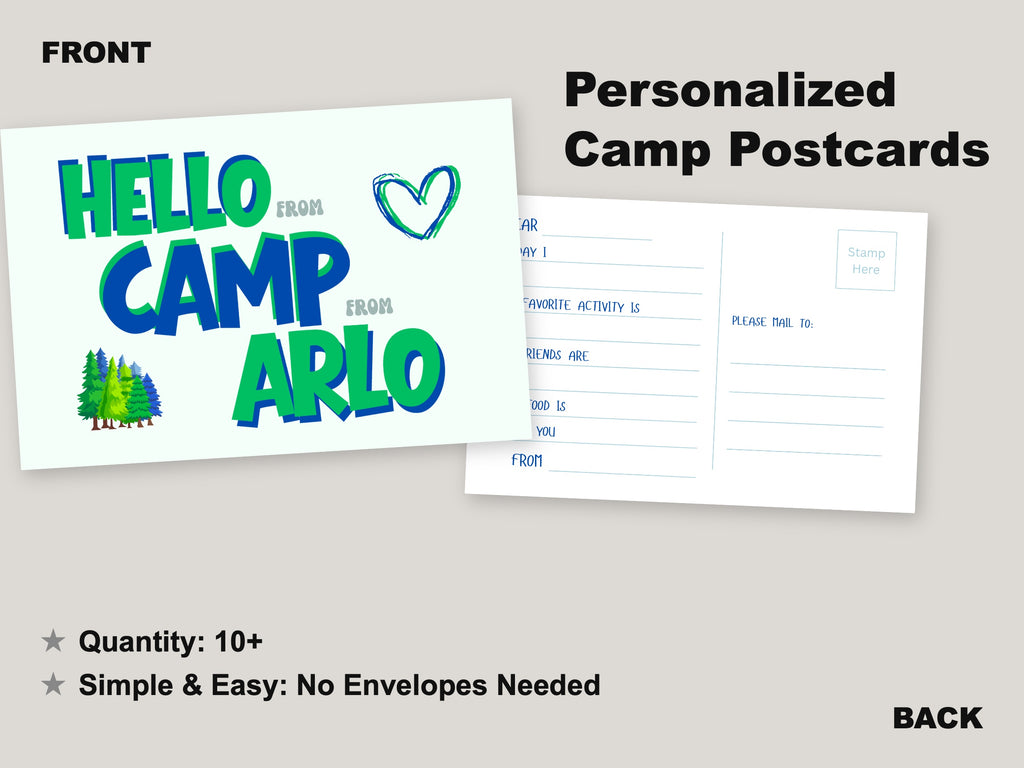 Personalized Camp Postcards