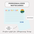 Personalized Camp Notecards with Envelopes | Summer Camp Care Package
