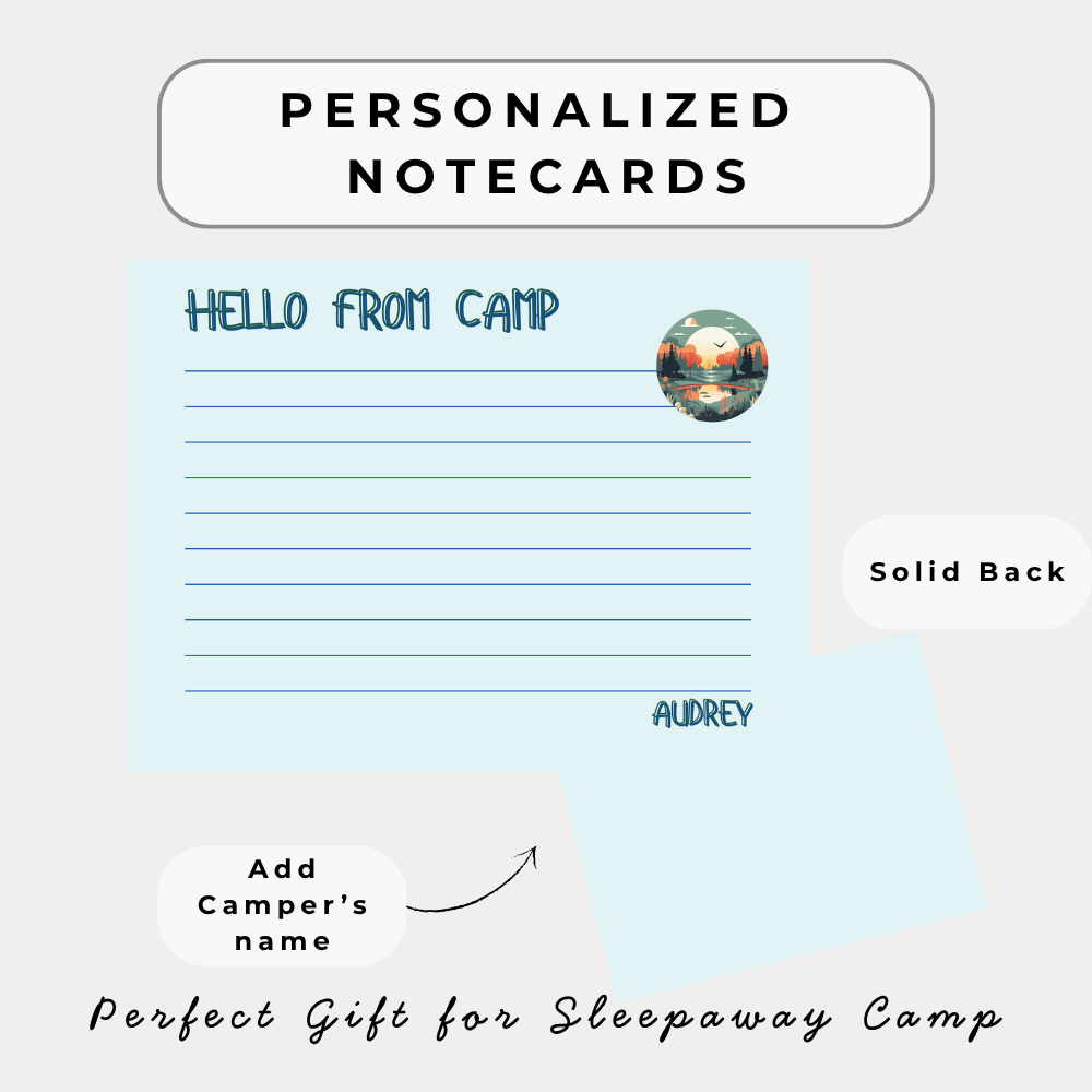 Personalized Camp Notecards with Envelopes