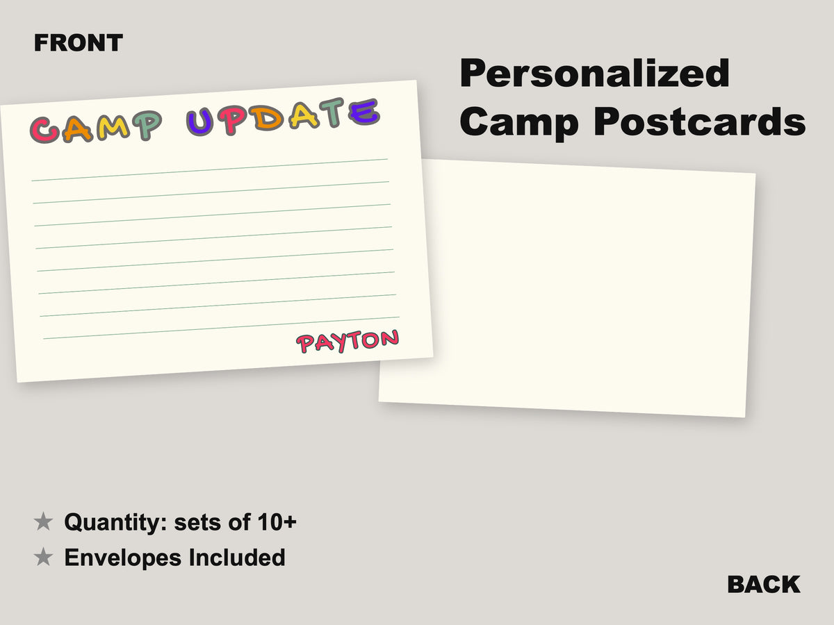Personalized Camp Notecards with Envelopes