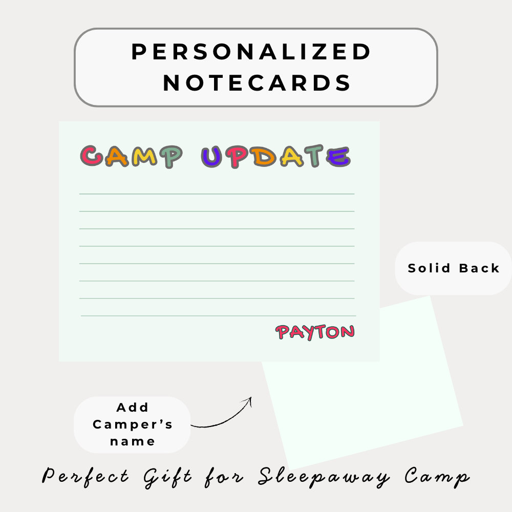 Personalized Camp Notecards with Envelopes