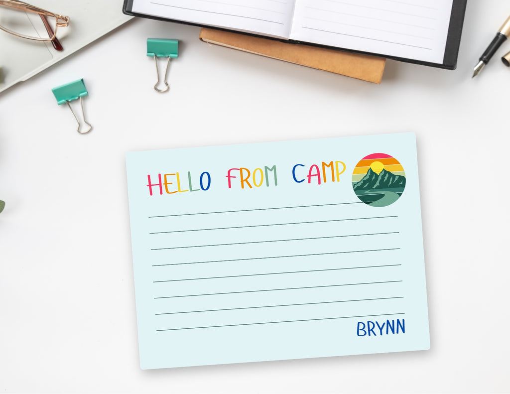 Personalized Camp Notecards with Envelopes | Summer Camp Care Package