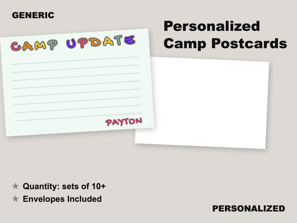 Personalized Camp Notecards with Envelopes
