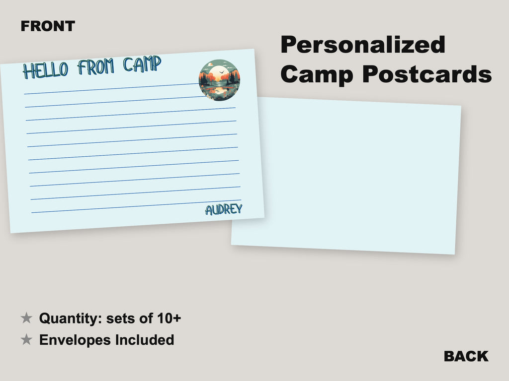 Personalized Camp Notecards with Envelopes