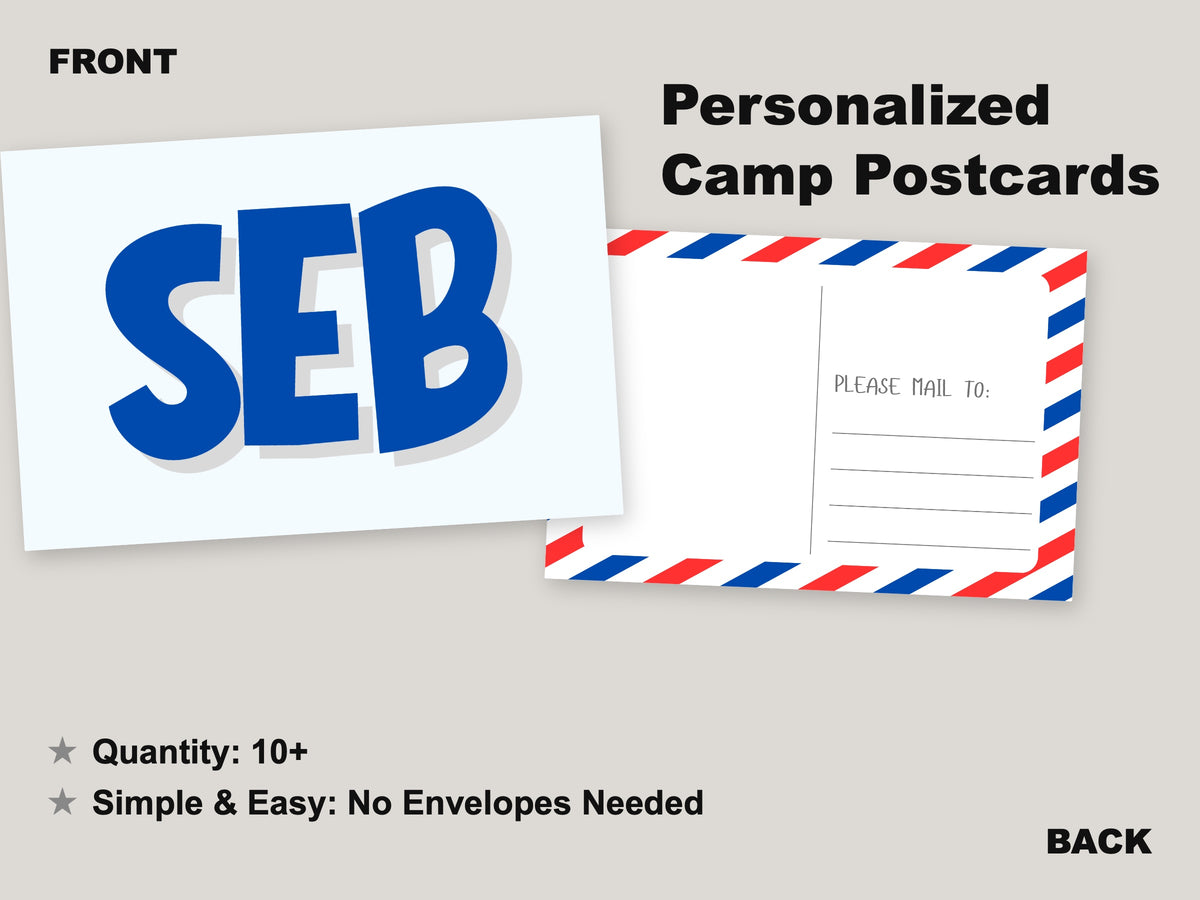 Personalized Initials Postcards