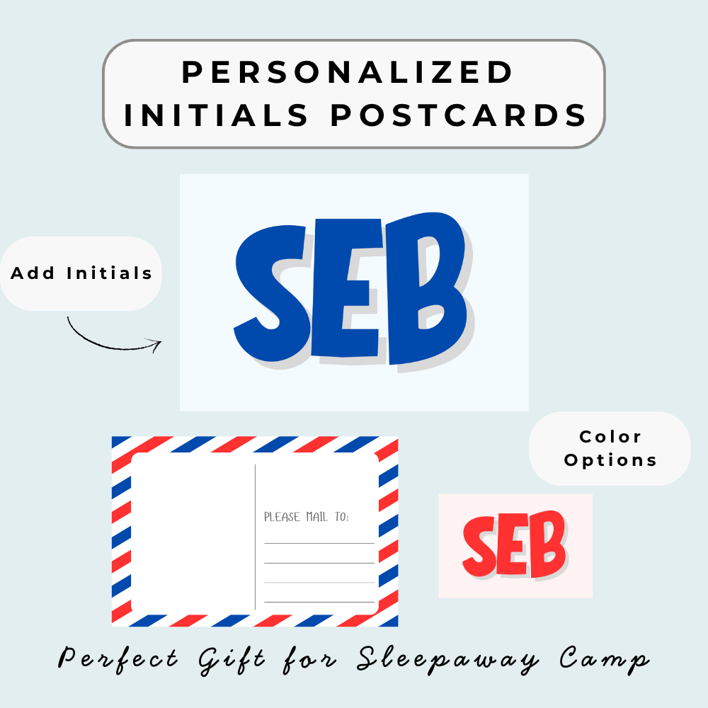 Personalized Initials Postcards