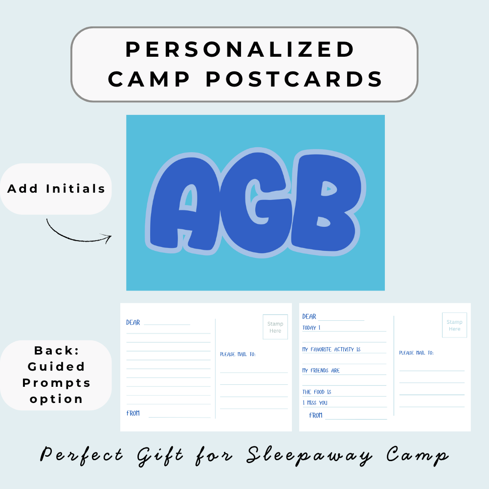 Personalized Initials Postcards