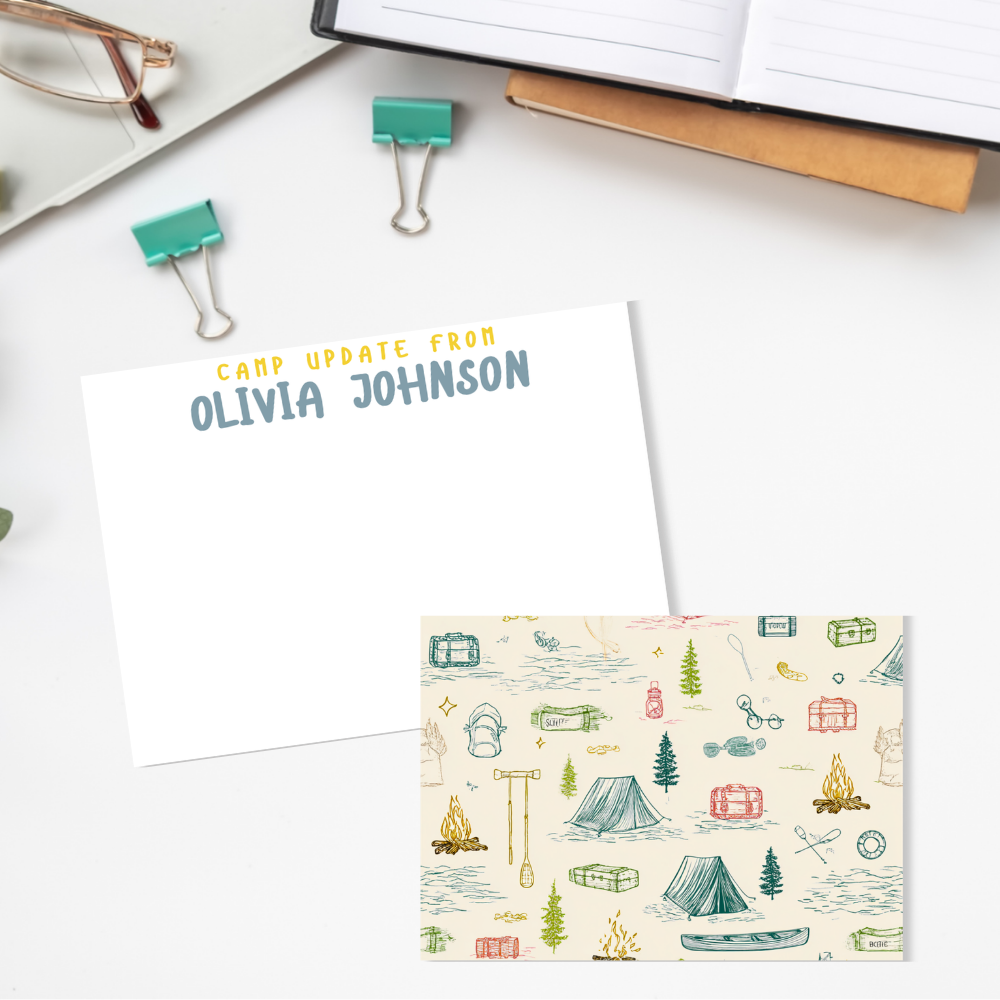 Personalized Camp Notecards with Envelopes
