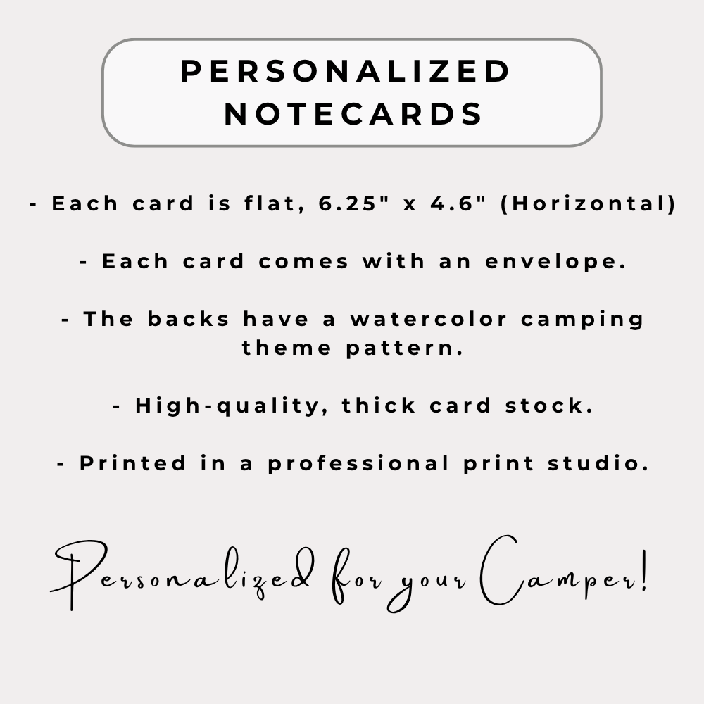 Personalized Camp Notecards with Envelopes