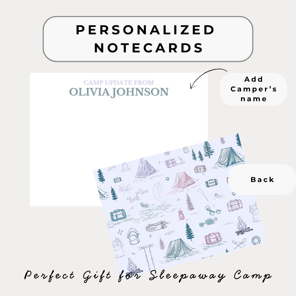 Personalized Camp Notecards with Envelopes