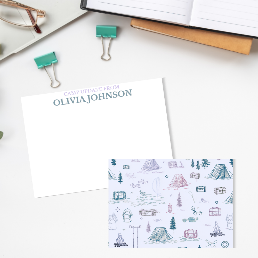 Personalized Camp Notecards with Envelopes