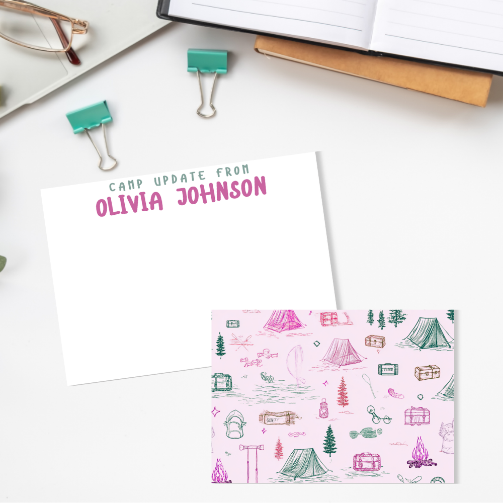 Personalized Camp Notecards with Envelopes