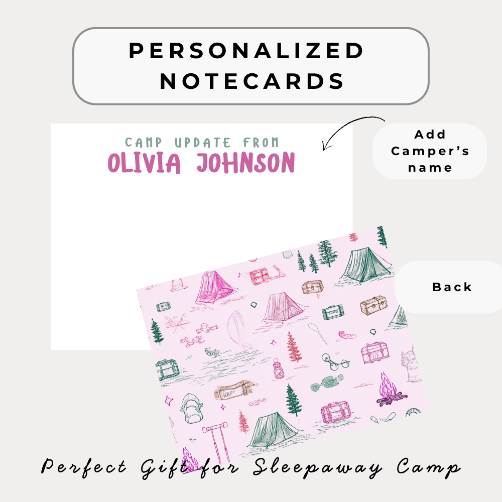Personalized Camp Notecards with Envelopes