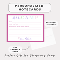 Personalized Camp Notecards