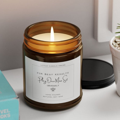 For Best Results Play One More Set Obviously Tennis Candle