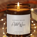 Summer Break Add Wine Candle