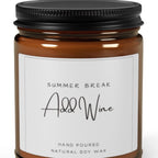 Summer Break Add Wine Candle