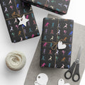 Yoga Dancing Animal Wrapping Paper | Black or White Background