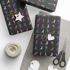 Yoga Dancing Animal Wrapping Paper | Black or White Background