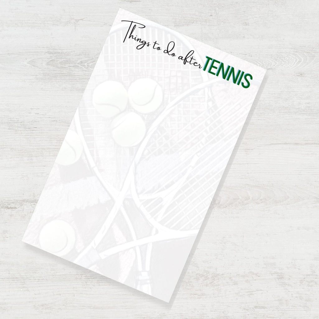 Funny Tennis Post-it Notes: Tennis Players' To-Do List 4x6"