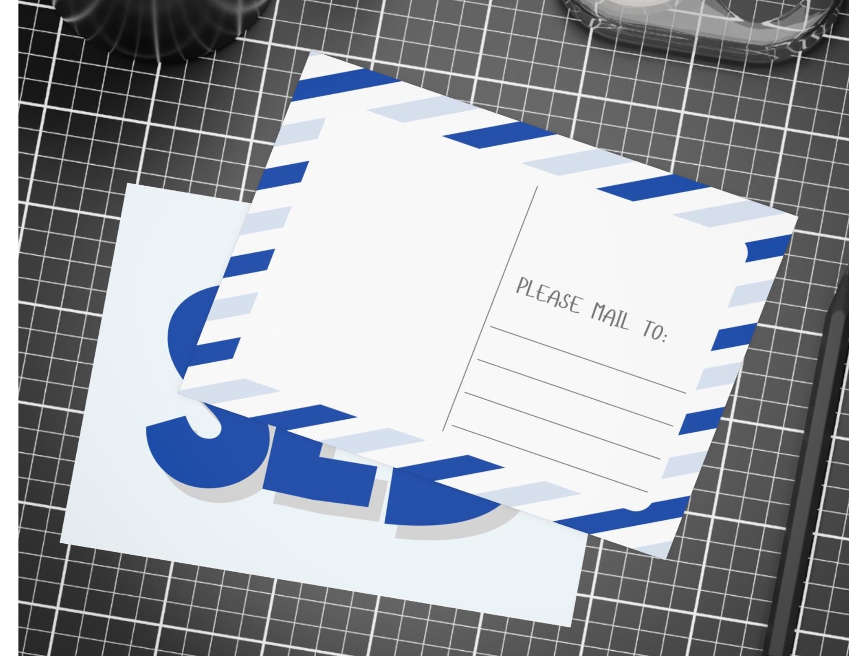 Personalized initial Postcards