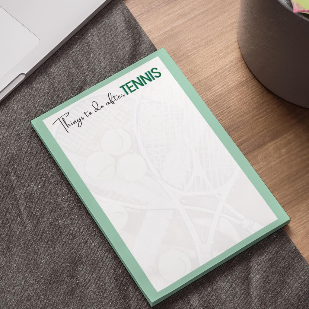 Funny Tennis Post-it Notes: Tennis Players' To-Do List 4x6"