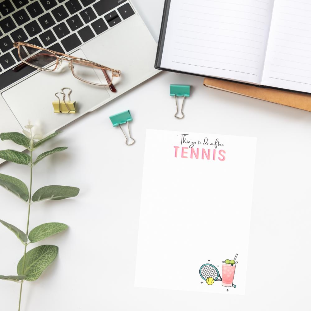 Funny Tennis Post-it Notes: Tennis Players' To-Do List 4x6"