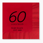 Birthday Napkins: {Age} years loved.