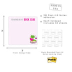 Funny Book Club Post-it Notes: To-Do List 4x6" and / or 3x3"