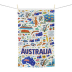 Australian Icons and Landmarks Microfiber Tea Towel | Australia Day